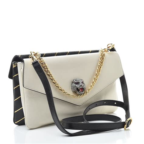 gucci black and white handbag